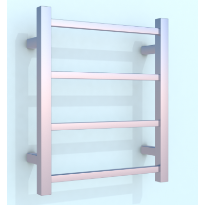 Heated Towel Rail Square 4 Bar 500Hx420Wx120D - Chrome